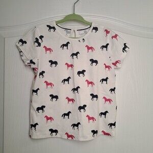 M&S Kids Navy and Pink Sparkle Horse Shirt